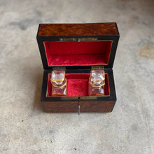 Load image into Gallery viewer, 19th c. Walnut Burl Music Box + Perfume Case