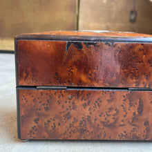 Load image into Gallery viewer, 19th c. Walnut Burl Music Box + Perfume Case
