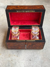 Load image into Gallery viewer, 19th c. Walnut Burl Music Box + Perfume Case