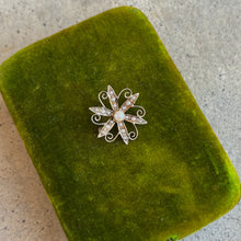 Load image into Gallery viewer, c. 1910s 10k Gold Seed Pearl Brooch