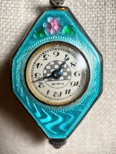 Load image into Gallery viewer, c. 1920s Art Deco Sterling Silver Enamel Watch