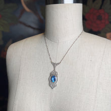 Load image into Gallery viewer, Art Deco Sterling Silver Filigree Necklace