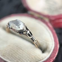 Load image into Gallery viewer, Dated 1729 Mourning Ring | 18k Gold, Enamel, Rock Crystal