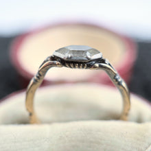 Load image into Gallery viewer, Dated 1729 Mourning Ring | 18k Gold, Enamel, Rock Crystal