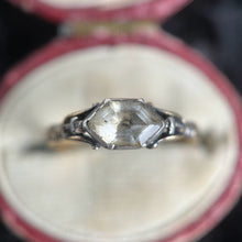 Load image into Gallery viewer, Dated 1729 Mourning Ring | 18k Gold, Enamel, Rock Crystal
