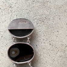 Load image into Gallery viewer, Late 19th c. Bullseye Agate Silver Bracelet