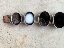 Load image into Gallery viewer, Late 19th c. Bullseye Agate Silver Bracelet
