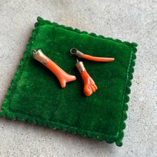 Load image into Gallery viewer, Trio of 19th c. Coral Charms