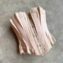 Load image into Gallery viewer, c. 1902 Pink Sateen Corset