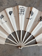 Load image into Gallery viewer, c. 1890s-1900s "Gibson Girl" Fan | Original Artwork