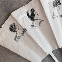 Load image into Gallery viewer, c. 1890s-1900s "Gibson Girl" Fan | Original Artwork