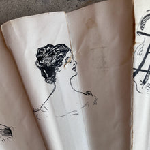 Load image into Gallery viewer, c. 1890s-1900s "Gibson Girl" Fan | Original Artwork