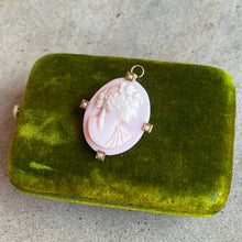 Load image into Gallery viewer, c. 1920s 10k Gold Angel Skin Coral Pendant + Brooch