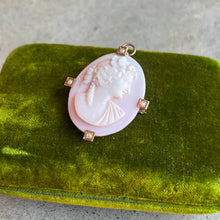 Load image into Gallery viewer, c. 1920s 10k Gold Angel Skin Coral Pendant + Brooch