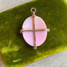 Load image into Gallery viewer, c. 1920s 10k Gold Angel Skin Coral Pendant + Brooch