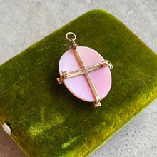 Load image into Gallery viewer, c. 1920s 10k Gold Angel Skin Coral Pendant + Brooch