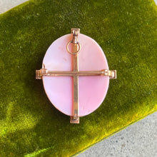 Load image into Gallery viewer, c. 1920s 10k Gold Angel Skin Coral Pendant + Brooch