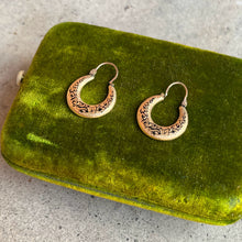 Load image into Gallery viewer, c. 1870s-1880s Gold Filled Taille d'Epargne Hoop Earrings