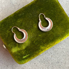 Load image into Gallery viewer, c. 1870s-1880s Gold Filled Taille d'Epargne Hoop Earrings