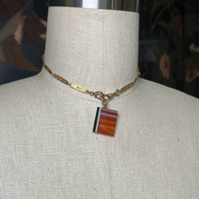 Load image into Gallery viewer, c. Mid-Late 19th Century Agate Book Pendant