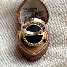 Load image into Gallery viewer, Late 19th c. 14k Gold Micromosaic Dog Conversion Ring