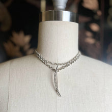 Load image into Gallery viewer, c. 1910s Sterling Silver Crescent Moon Brooch