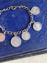 Load image into Gallery viewer, c. 1940s Sterling Silver Coin Bracelet