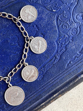 Load image into Gallery viewer, c. 1940s Sterling Silver Coin Bracelet