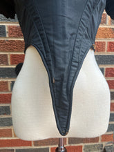 Load image into Gallery viewer, c. 1860s Black Silk Bodice