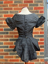 Load image into Gallery viewer, c. 1860s Black Silk Bodice