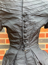 Load image into Gallery viewer, c. 1860s Black Silk Bodice