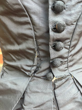 Load image into Gallery viewer, c. 1860s Black Silk Bodice