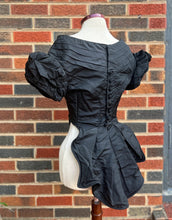 Load image into Gallery viewer, c. 1860s Black Silk Bodice