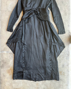 c. 19-Teens Black Silk Dress | Study + Display