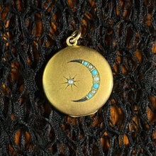 Load image into Gallery viewer, c. Early 20th Century Crescent Moon Locket