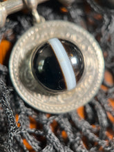 Load image into Gallery viewer, 19th Century Sterling Silver Banded Agate Earrings