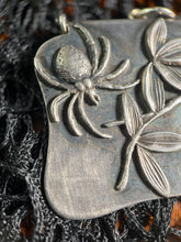 Load image into Gallery viewer, Early 20th c. Sterling Silver Spider Pendant - Converted from Suspender Clip