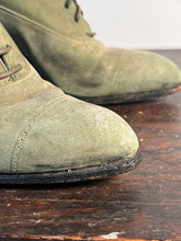 Load image into Gallery viewer, c. 1910s-1920s Green Suede Booots