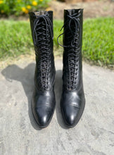 Load image into Gallery viewer, c. 1910s Black Lace Up Boots | Approx Sz 7