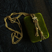 Load image into Gallery viewer, c. 1880s 14k Gold Tassel Slide Chain Necklace