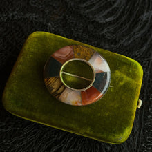Load image into Gallery viewer, Mid-19th c. Sterling Silver Scottish Agate Brooch + Pendant