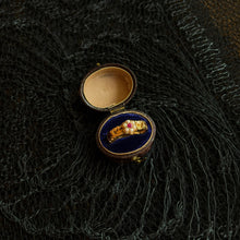 Load image into Gallery viewer, 1862 15k Gold Ruby Pearl Ring | Space for Hairwork