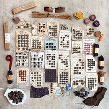 Load image into Gallery viewer, Large Lot of Antique Buttons + Notions 500+ Pcs