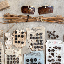 Load image into Gallery viewer, Large Lot of Antique Buttons + Notions 500+ Pcs