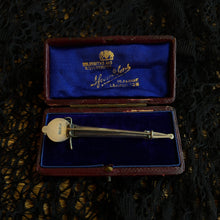Load image into Gallery viewer, 19th c. Sterling Silver Scottish Agate Dirk Brooch