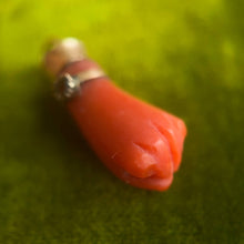 Load image into Gallery viewer, 19th c. Carved Coral Fist Pendant | As Is