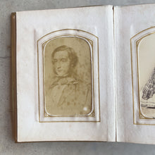 Load image into Gallery viewer, c. 1860s Leatherbound Photo Album w/ 49 Photographs