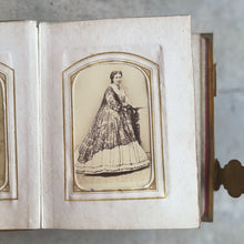 Load image into Gallery viewer, c. 1860s Leatherbound Photo Album w/ 49 Photographs