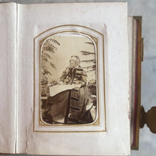 Load image into Gallery viewer, c. 1860s Leatherbound Photo Album w/ 49 Photographs