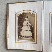Load image into Gallery viewer, c. 1860s Leatherbound Photo Album w/ 49 Photographs